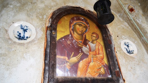 Ikona Matki Bożej na górze Athos w Grecji