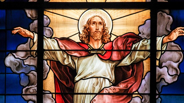 WEB3-ASCENSION-JESUS-HEAVEN-STAINED-GLASS-shutterstock_521472601-Shutterstock