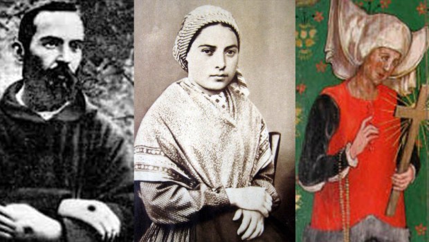 OJCIEC PIO,BERNADETTE OF SOUBIROUS,JULIANNA Z NORWICH
