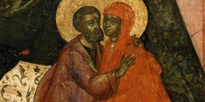 Namiętne spotkanie Anny i Joachima, z którego zrodziła się Maryja