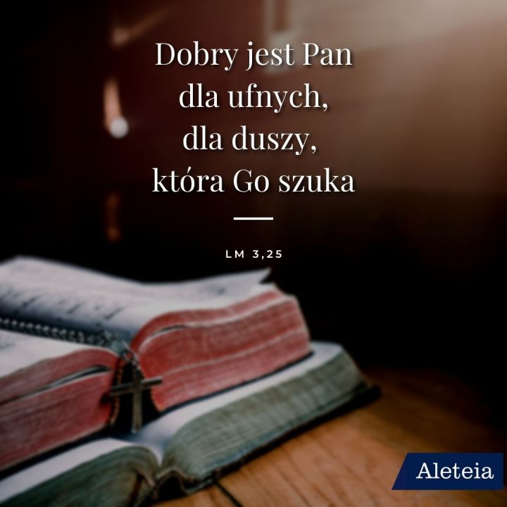 "Dobry jest Pan dla ufnych, dla duszy, która Go szuka Lm 3,25 "