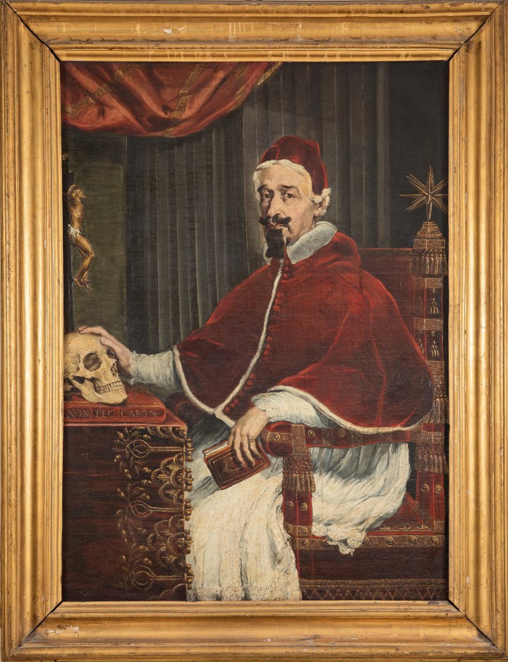 Guido Ubaldo Abbatini, Pope Alexander VII with Bernini's skull, 1655/56
