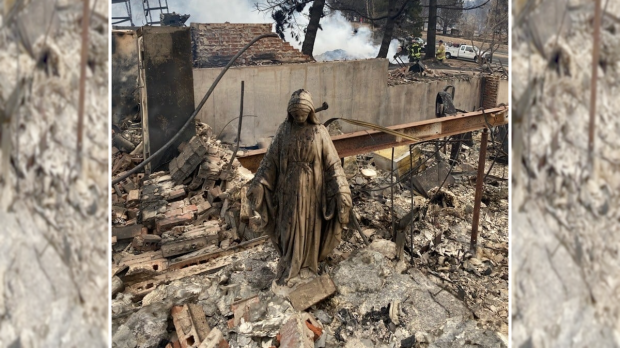 Imagem de Maria resiste a incêndio no Colorado