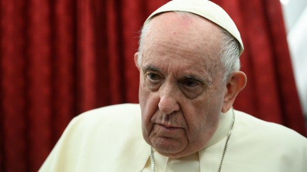 VATICAN-MALTA-POPE-papal-plane-journalists-Malta