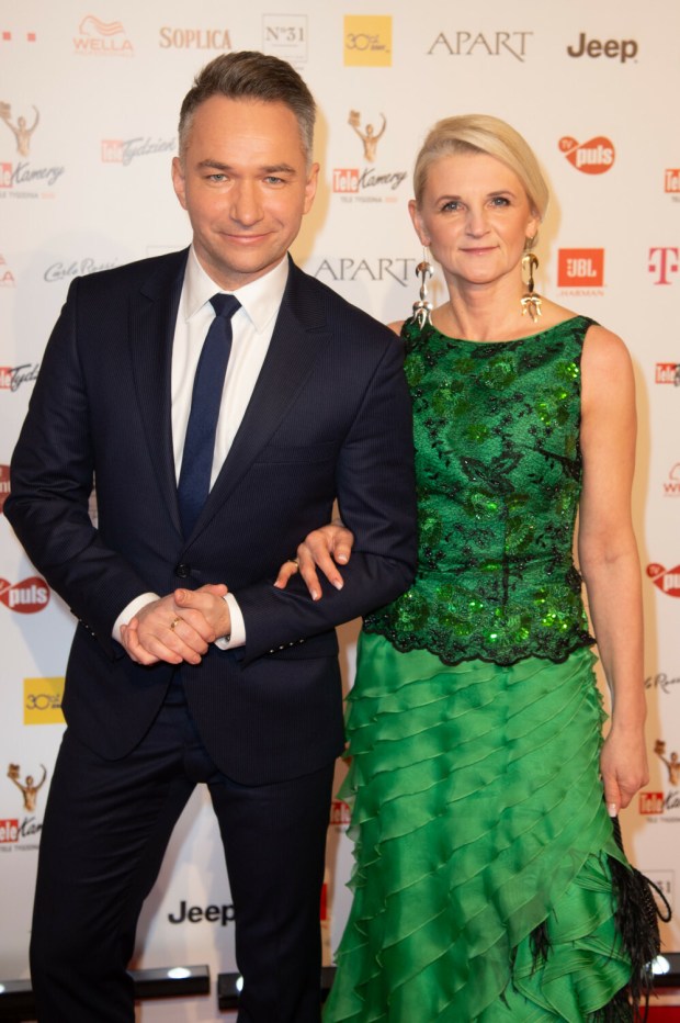 Rafał Patyra z żoną Joanną Patyrą