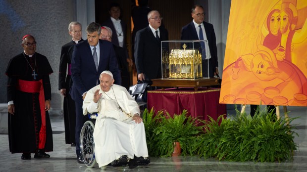 Pope Francis attends the Festival of Families - 10th World Meeting of Families - Paul VI Hall