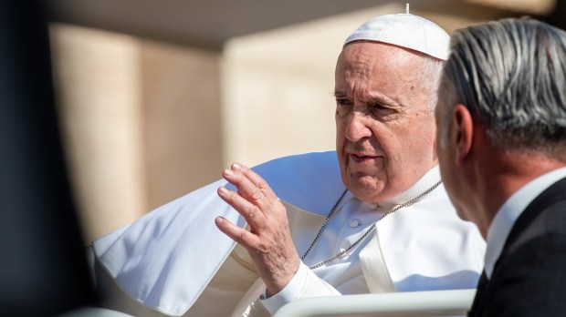 Pope Francis during his weekly general audience in saint peter's square - June 15 2022