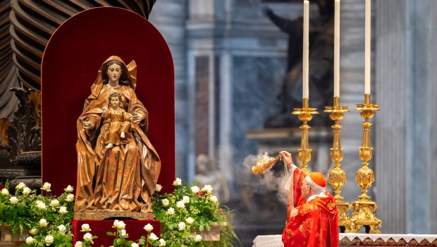 Pope Francis leads a mass for the Solemnity of Saints Peter and Paul