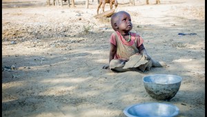 niedożywione dziecko w Sudanie Południowym