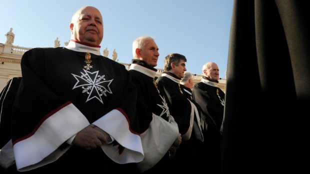 Rycerze zakonu maltańskiego w Watykanie