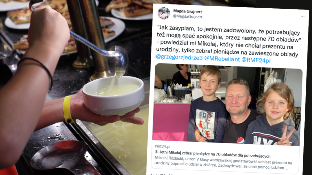 11-letni Mikołaj Rozbicki zebrał pieniądze na obiady dla potrzebujących