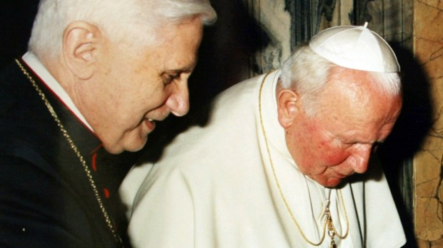 kard. Joseph Ratzinger z papieżem Janem Pawłem II