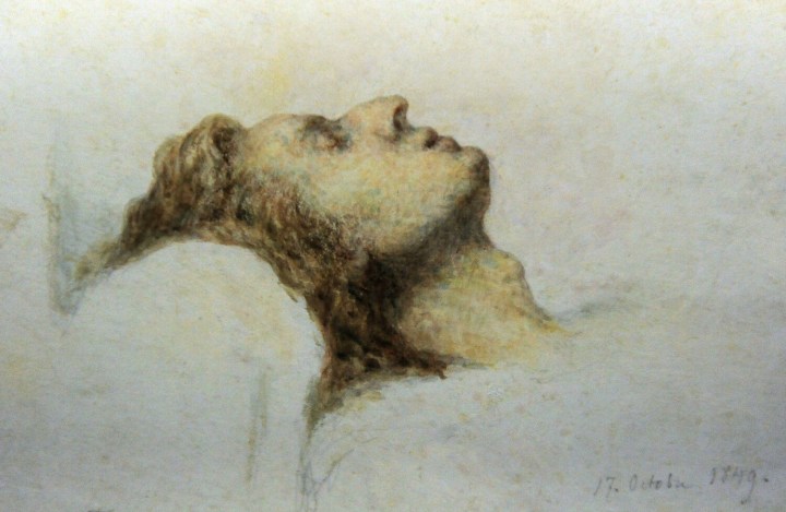 Fryderyk Chopin na łożu śmierci rysunek Teofila Kwiatkowskiego
