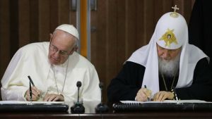 Papież Franciszek i patriarcha Cyryl