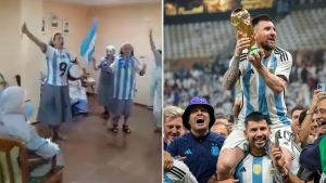 argentyńskie zakonnice tańczą z radości po zdobyciu przez piłkarzy tego kraju mistrzostwa świata