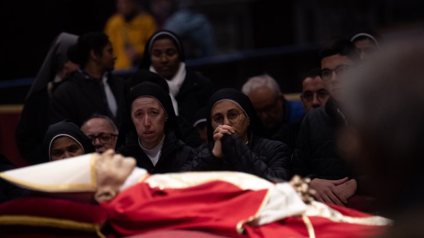 The body of Pope Emeritus Benedict XVI