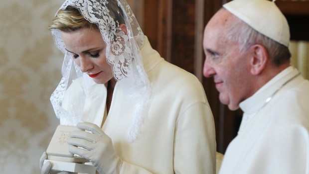 księżna Monako Charlene u papieża Franciszka