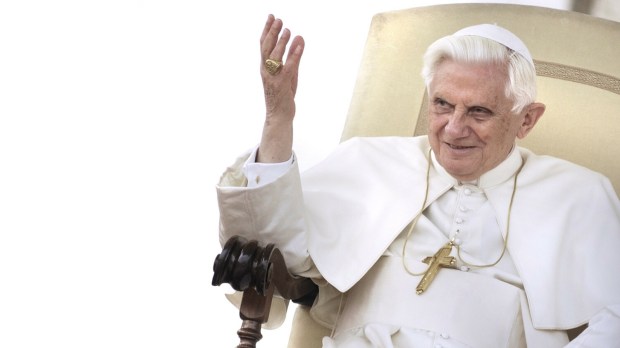 papież Benedykt XVI podczas audiencji