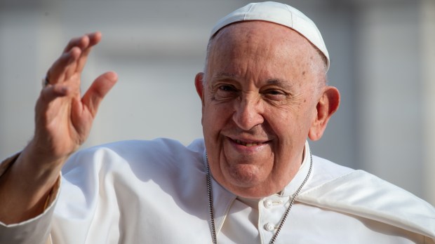 Pope Francis during his weekly general audience in St. Peter's square