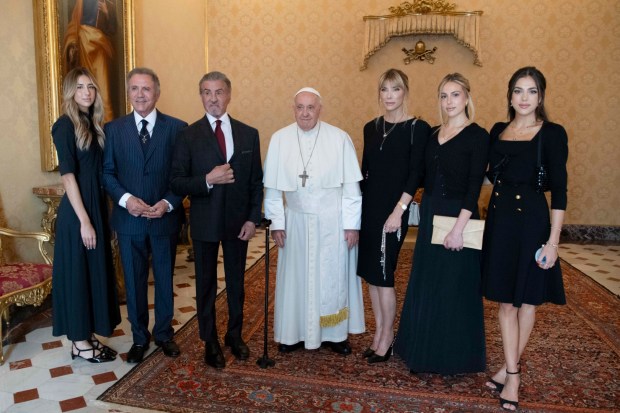 Sylvester Stallone na audiencji u papieża Franciszka w Watykanie