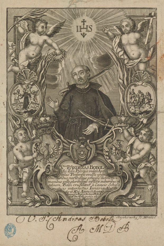 Obrazek ze św. Andrzejem Bobolą