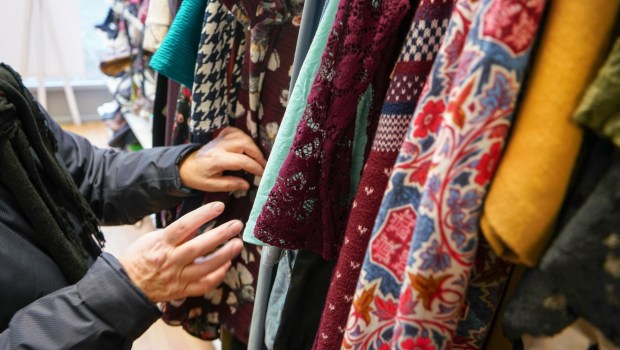 old woman shopping clothes